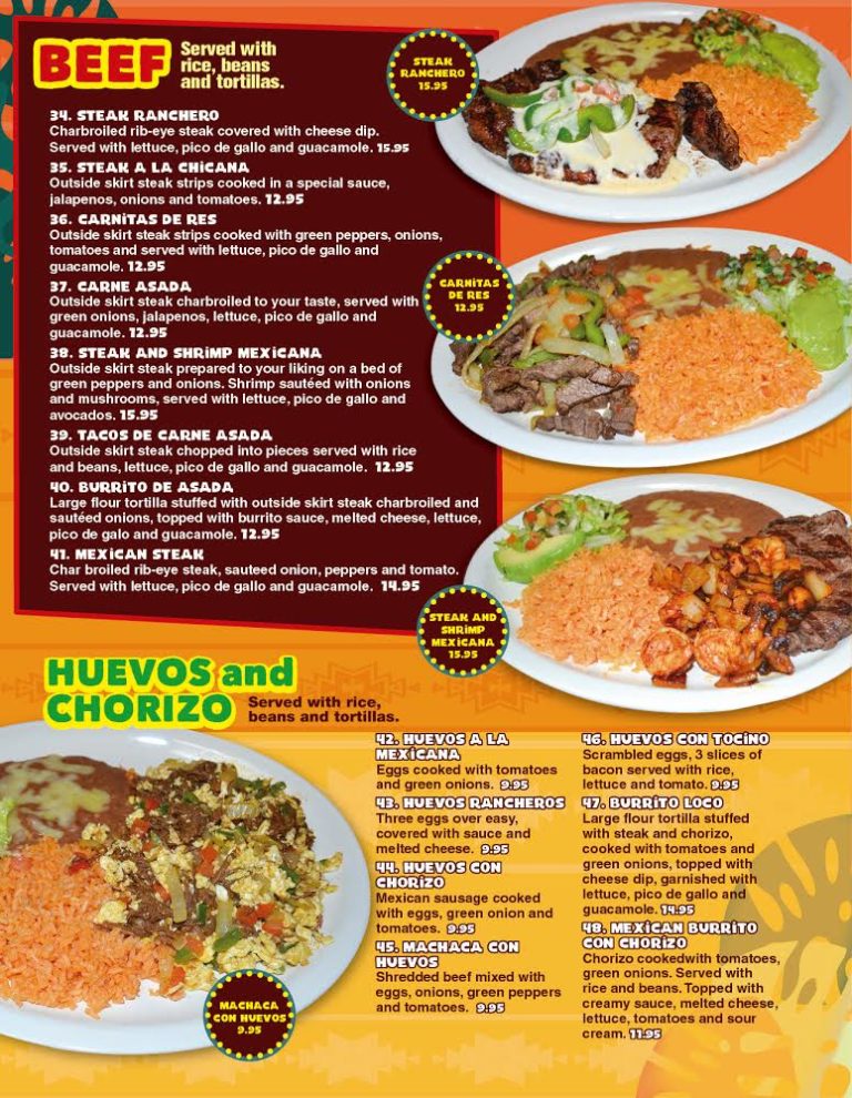 Menu - Acapulco Restaurant & Cantina